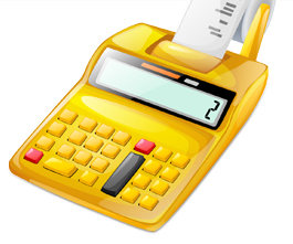 Calculator displaying a number two
